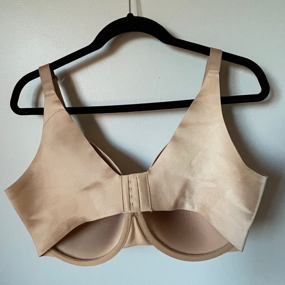 SOLD! Soma Vanishing Back Full Coverage Bra 38G Beige Smooth Underwire - Picture 4 of 10